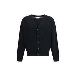 Ami Paris Black Merino Wool Men's Cardigan